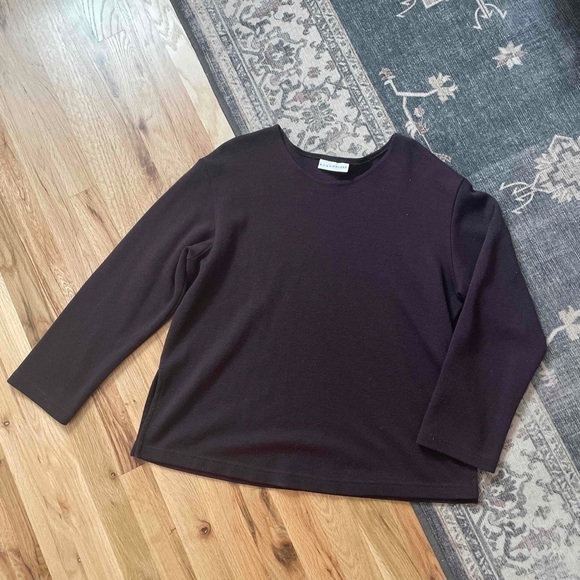 Bryn Walker Purple Brown Wool Crewneck Sweater Small - Picture 1 of 9